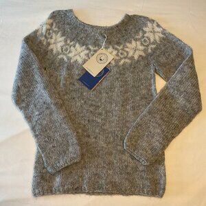 Nordic Store Women's Icelandic Wool Sweater Large Ekty Pullover Gray NWT